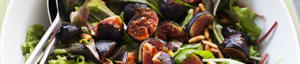 Fig salad with Grilled Salmon