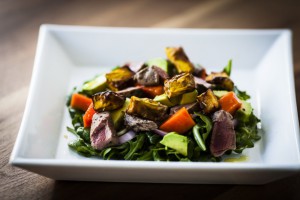 Lamb salad papaya pumpkin avocado paleo