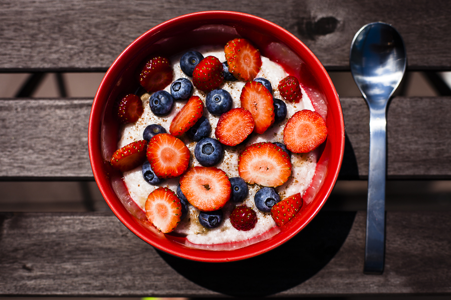 Sago and coconut porridge with fresh berries-4