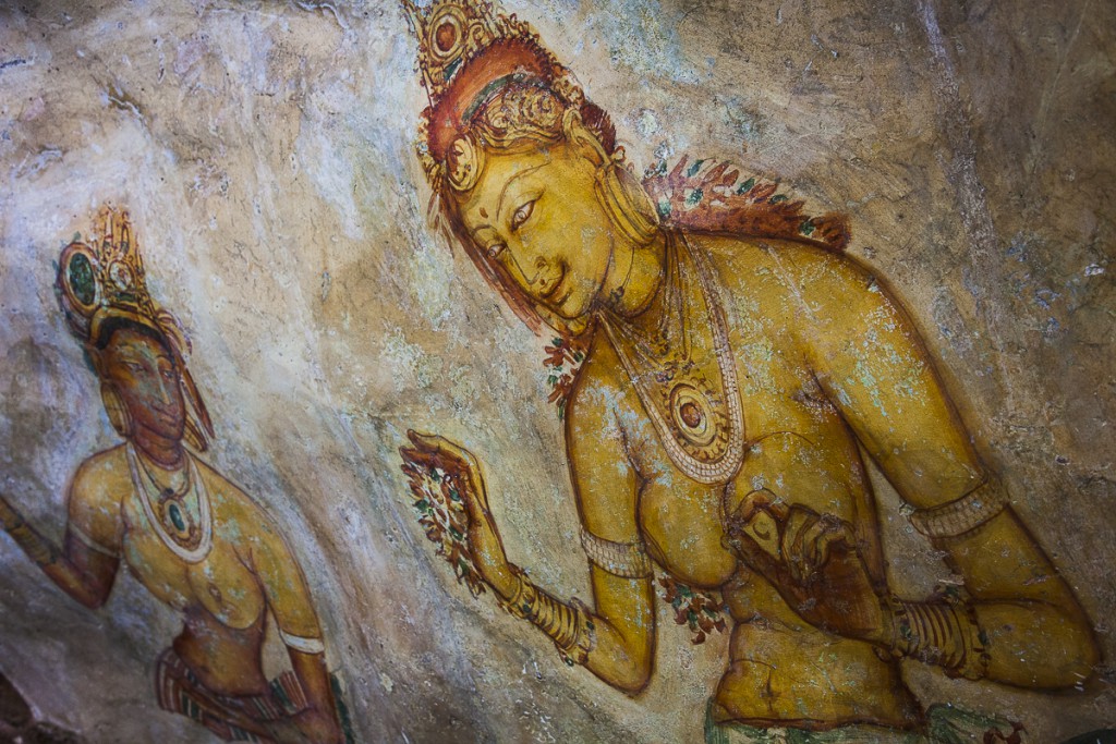 Cave rock paintings, Sigiriya Rock