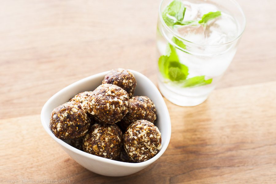Fig, date, mixed nut, healthy snack balls